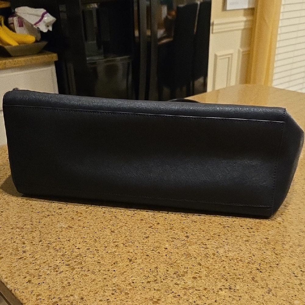 Tory Burch Navy Blue Robinson Saffiano Tote Bag - Picture 3 of 9